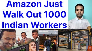 Amazon Just Walk Out 1000 Indian Workers [upl. by Sirtimid]