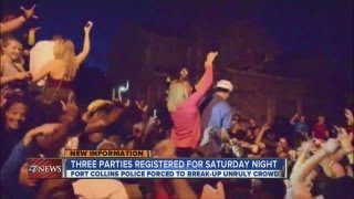 Police look for evidence of crimes in Fort Collins block party video [upl. by Narag851]