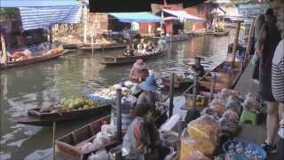 7 le marché flottant de Damnoen Saduak au Sud de Bangkok [upl. by Ogilvie]