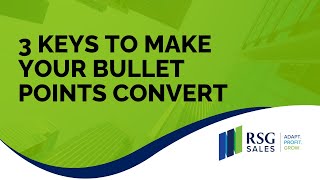 3 Keys To Make Your Bullet Points Convert [upl. by Claudie]