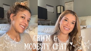 Get ready with Me and chat about MODESTY 🤍 [upl. by Ermina]