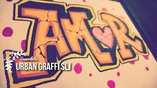 como hacer un graffiti de amor  como dibujar graffitis de amor [upl. by Seed]