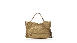 Chanel Calfskin Embroidered Ca D’Oro Tote Gold [upl. by Winfield]