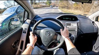 2008 Toyota Yaris 13 I VVTI 86HP  POV Test Drive 1158 Joe Black [upl. by Worl]