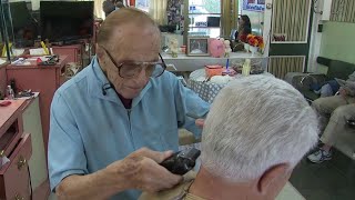 Hazleton barber celebrates 100th birthday [upl. by Francyne]