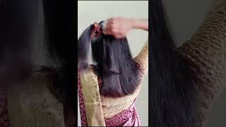 2 simple everyday hairstyle for college and office women 🌺traditional dress hairstyle✨ [upl. by Carole]