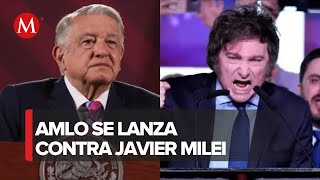 AMLO llama “deslenguado” a Javier Milei por insultos al papa Francisco [upl. by Cicily]