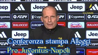 Conferenza stampa Allegri pre JuventusNapoli quotVlahovic sta bene il Napoli è forte in trasfertaquot [upl. by Ayokal703]