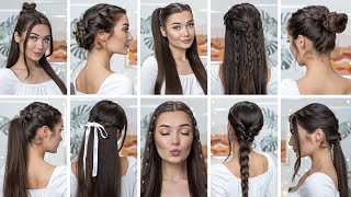 10 EASY HEATLESS BACK TO SCHOOL BRAIDED HAIRSTYLES [upl. by Einavoj23]