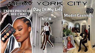 Day in the Life of a Model NYFW Model Castings Entrepreneur VLOG JennaMonét [upl. by Yecies]