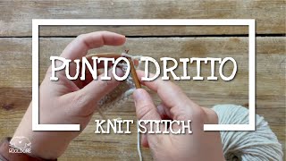 Lavoro a maglia il Punto Dritto o Knit Stitch [upl. by Aliza74]