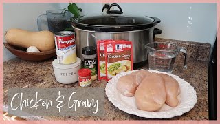 Crockpot Chicken and Gravy  Dump and Go Crockpot Meal  Chicken Crockpot Recipe [upl. by Amaso]