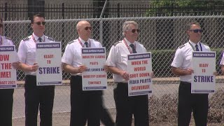 FedEx pilots picket in Memphis amid ongoing contract negotiations [upl. by Polito574]