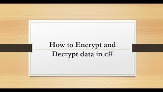 Encrypt and Decrypt Data with C  ELearning Portal [upl. by Torrance]