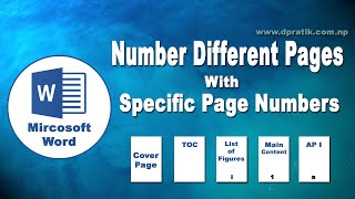 How To Add Different Page Number In Single Microsoft Word File  In Nepali [upl. by Ardnoek]