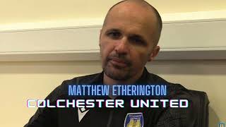 Matthew Etherington Colchester United  We want to move quickly up the table [upl. by Anaed113]