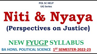 NITI VS NYAYA TWO PERSPECTIVES ON JUSTICE [upl. by Ervine]