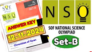 SOF NSO class 5 solved paper set B  SOF science Olympiad nsoclass5 [upl. by Ezequiel]