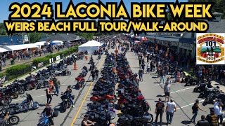 Laconia Bike Week 2024  Weirs Beach WalkAround Tour  The BUSIEST and BEST Day of Bike Week [upl. by Juditha]