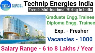 French MNC hiring Graduate Engineer Trainee amp Diploma engineer trainee I Vacancies  1000 [upl. by Farnham]