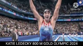 Katie ledecky gold  Katie ledecky 800 meter gold  Olympic 2024 [upl. by Davenport634]