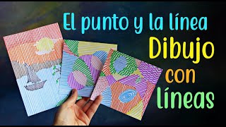 ● El PUNTO y la LÍNEA ツ Cómo hacer un dibujo sólo con líneas ● Dibujos con líneas y puntos [upl. by Ardyth]