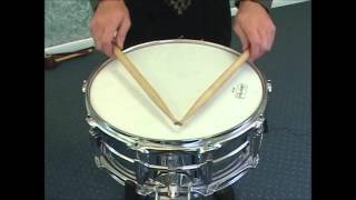 DPM  1  Beginning Snare Drum Lessons Grip and Basic Strokes [upl. by Kendell]