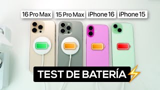 TEST de CARGA de BATERÍA en iPhone 16 vs 15 vs 14 🔋 Esto no me lo esperaba… [upl. by Ahsilrac]