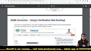 25 26QB correction through internet banking [upl. by Josias500]