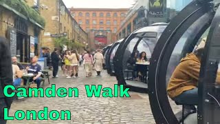 Camden Market tour  Londons best fast food clothes and crafts stalls 4K UHD [upl. by Eelloh486]