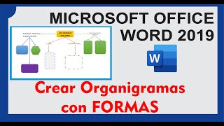 CREAR ORGANIGRAMAS CON FORMAS Microsoft Word 2019 [upl. by Lupe]