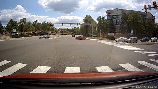 BMW Fails to Stop At Right Turn on Red [upl. by Atnauqal]