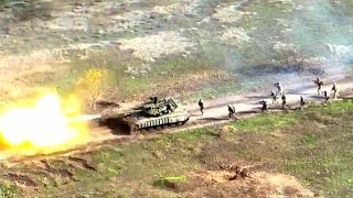 Ukrainian tank destroys Russian foothold [upl. by Cartie24]