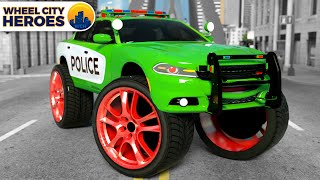 Police Cars vs Massive Speed Bump  Wheel City Heroes WCH Police Truck Cartoon [upl. by Ativel]