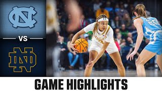 North Carolina vs Notre Dame Game Highlights  202324 ACC Women’s Basketball [upl. by Jordana364]