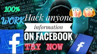 How to hack anyone information on facebook  Stalk scan [upl. by Innoj]