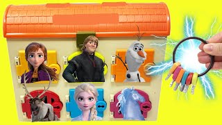 Disney Frozen 2 Surprise Doors with Keys  DIY Crafts for Kids [upl. by Attesor]