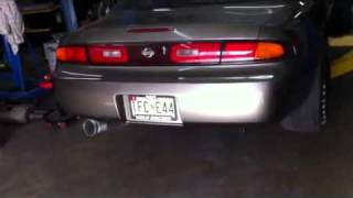 2JZ 240sx with GSC S2 cams and 4” aluminum straight pipe [upl. by Odnomar]