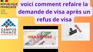 Campus France refais la demande de visa si tu as eu le refus motif 5 et 4 [upl. by Arrait]