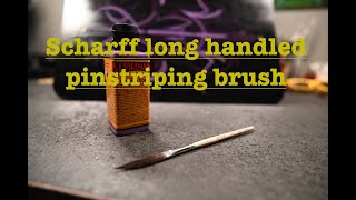 Scharff long handled pinstriping brush doing some amazing tricks in the paint [upl. by Ahsito]