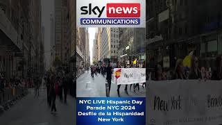 NYC LIVE Hispanic Day Parade NYC 2024 Desfile de la Hispanidad New York  Sky News Pakistan [upl. by Kcirtap]