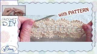 Tutorial Uncinetto ❀ Merletto  Crochel Lace with pattern [upl. by Aikan]