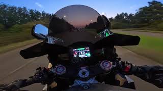 Aprilia RSV4 1100 2021  Night Ride  Akrapovic  POV insta360acepro [upl. by Latimore]