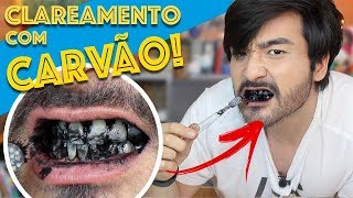 CLAREAMENTO CASEIRO USANDO CARVÃO DENTES REALMENTE MAIS BRANCOS [upl. by Morez]