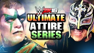 WWE 2K16  ULTIMATE ATTIRE SERIES Rey Mysterio amp Stardust Top 10 EPIC Attires [upl. by Kyne868]