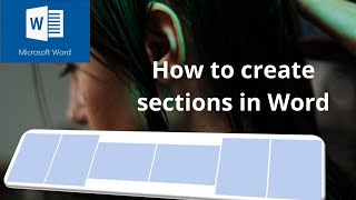 How to create sections in Microsoft Word [upl. by Croom]