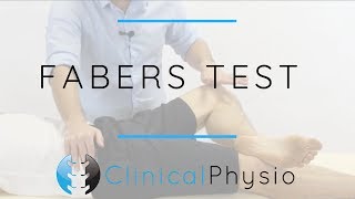 Fabers Test Hip and SIJ  Clinical Physio Premium [upl. by Ilrebmyk]