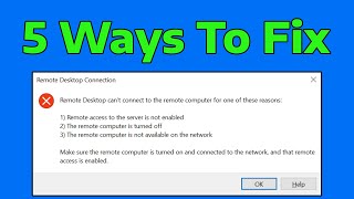 How To Fix All Remote Desktop Connection Not Working Issues in Windows 11 [upl. by Nutsud]