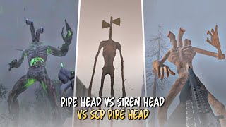 Pipe Head Story vs Siren Head City vs Scp Pipe Head Survival  Comparation [upl. by Baniaz386]