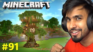 I BUILD A TREE HOUSE  MINECRAFT GAMEPLAY  91 [upl. by Cohlier524]